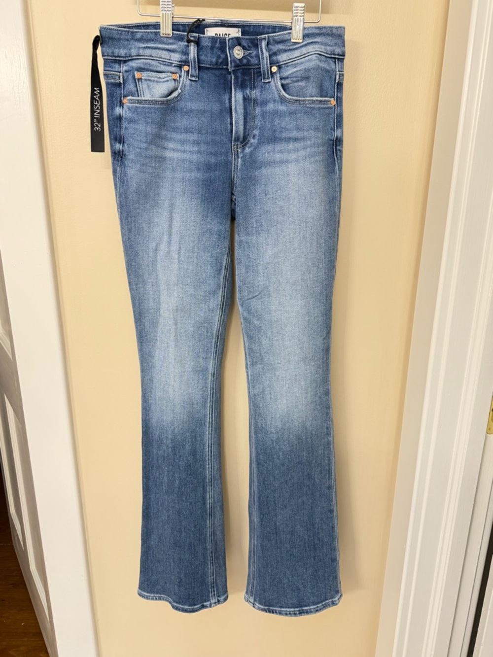 PAIGE Manhattan mid rise slim boot 27 NWT